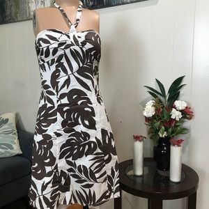 Iz Byer California Brown & White Summer Dress